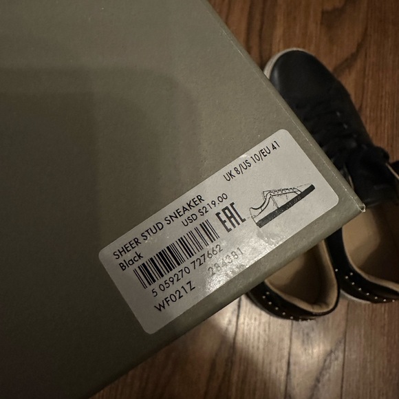 NWT AllSaints Sheer Stud Sneakers - Size US 10 - Picture 4 of 11